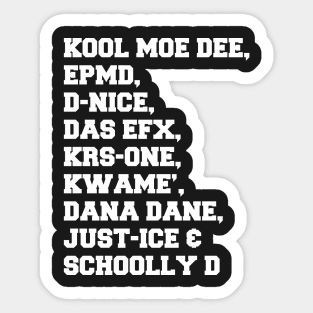 Old School Hip Hop Artist Who Changed the Game Sticker